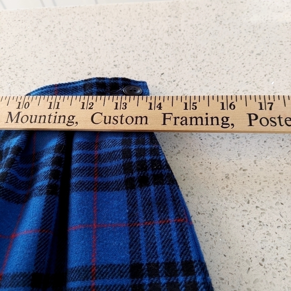 Pendleton Morgan Tartan Plaid Long Wool Skirt Size 6 Vintage Blue Black Red EUC - Picture 14 of 16